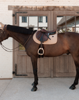 Kentucky Horsewear Saddle Pad Velvet Mini Pearls Jumping, Beige