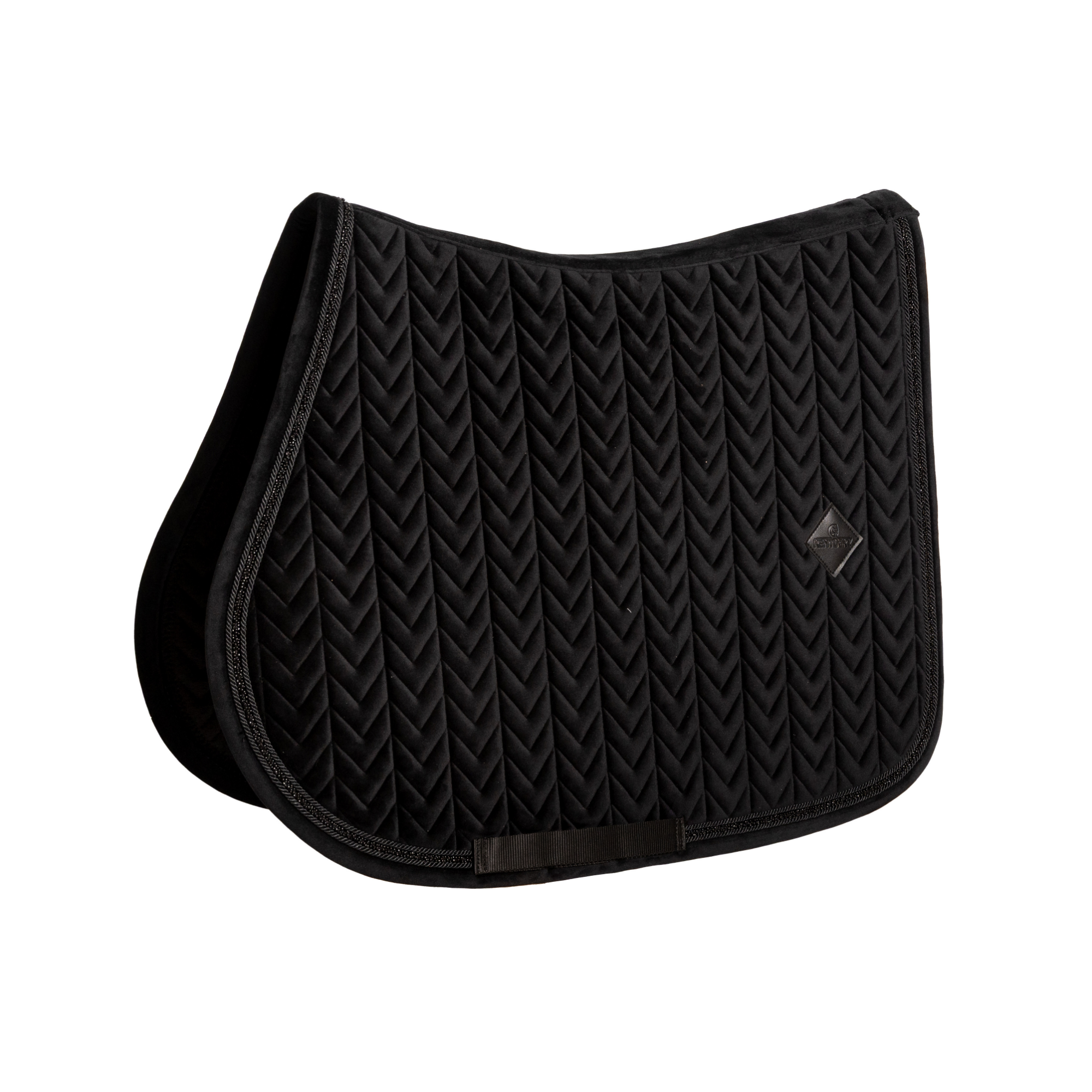 Kentucky Horsewear Saddle Pad Velvet Mini Pearls Jumping, Black