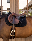 Kentucky Horsewear Saddle Pad Velvet Mini Pearls Jumping, Black