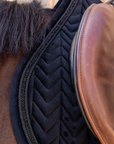 Kentucky Horsewear Saddle Pad Velvet Mini Pearls Jumping, Black