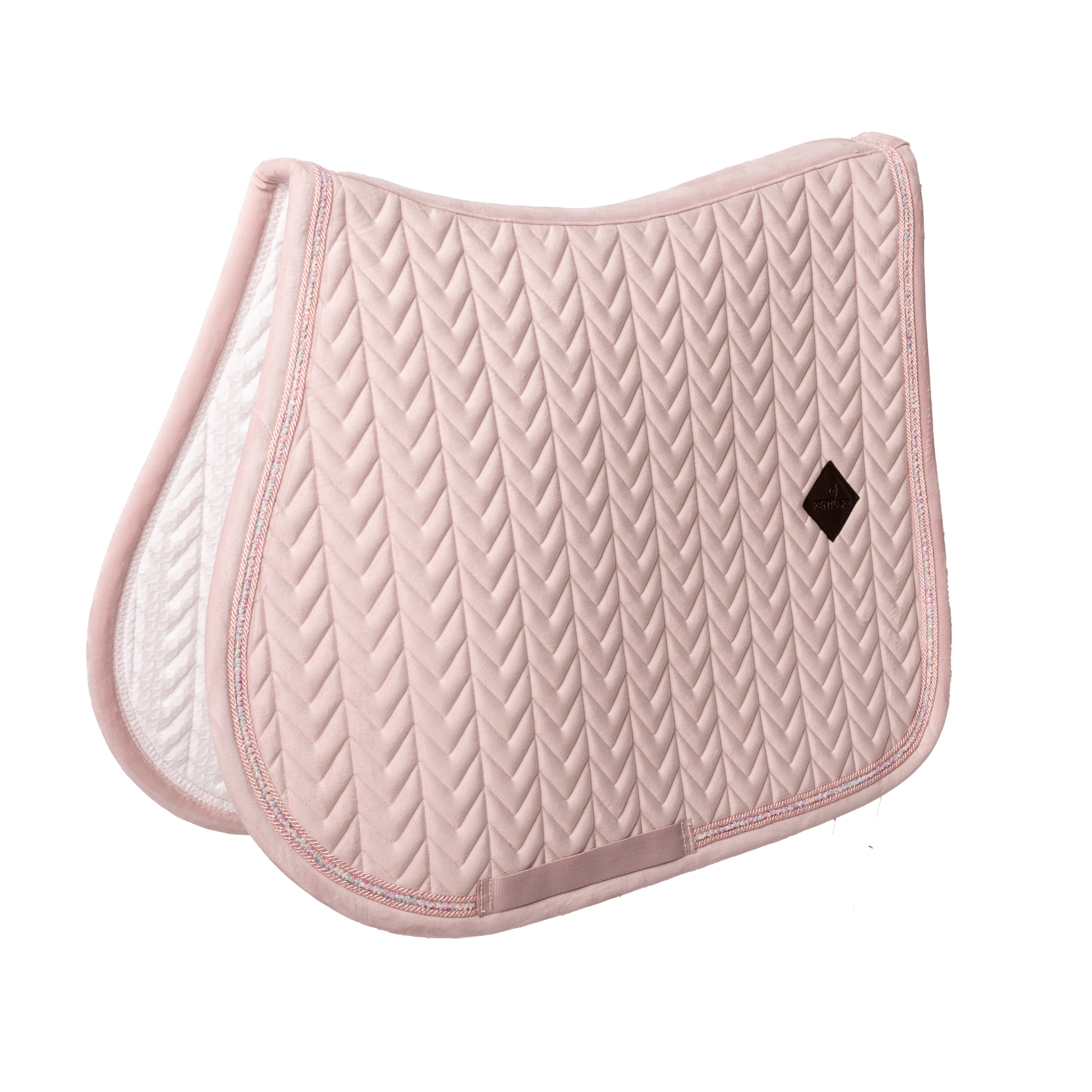 Kentucky Horsewear Saddle Pad Velvet Mini Pearls Jumping, Old Rose