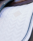 Kentucky Horsewear Show Jumping Saddle Pad with Metal Chain, White