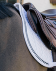 Kentucky Horsewear Show Jumping Saddle Pad with Metal Chain, White