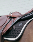Kentucky Horsewear Show Jumping Saddle Pad with Plaited Cord, Black