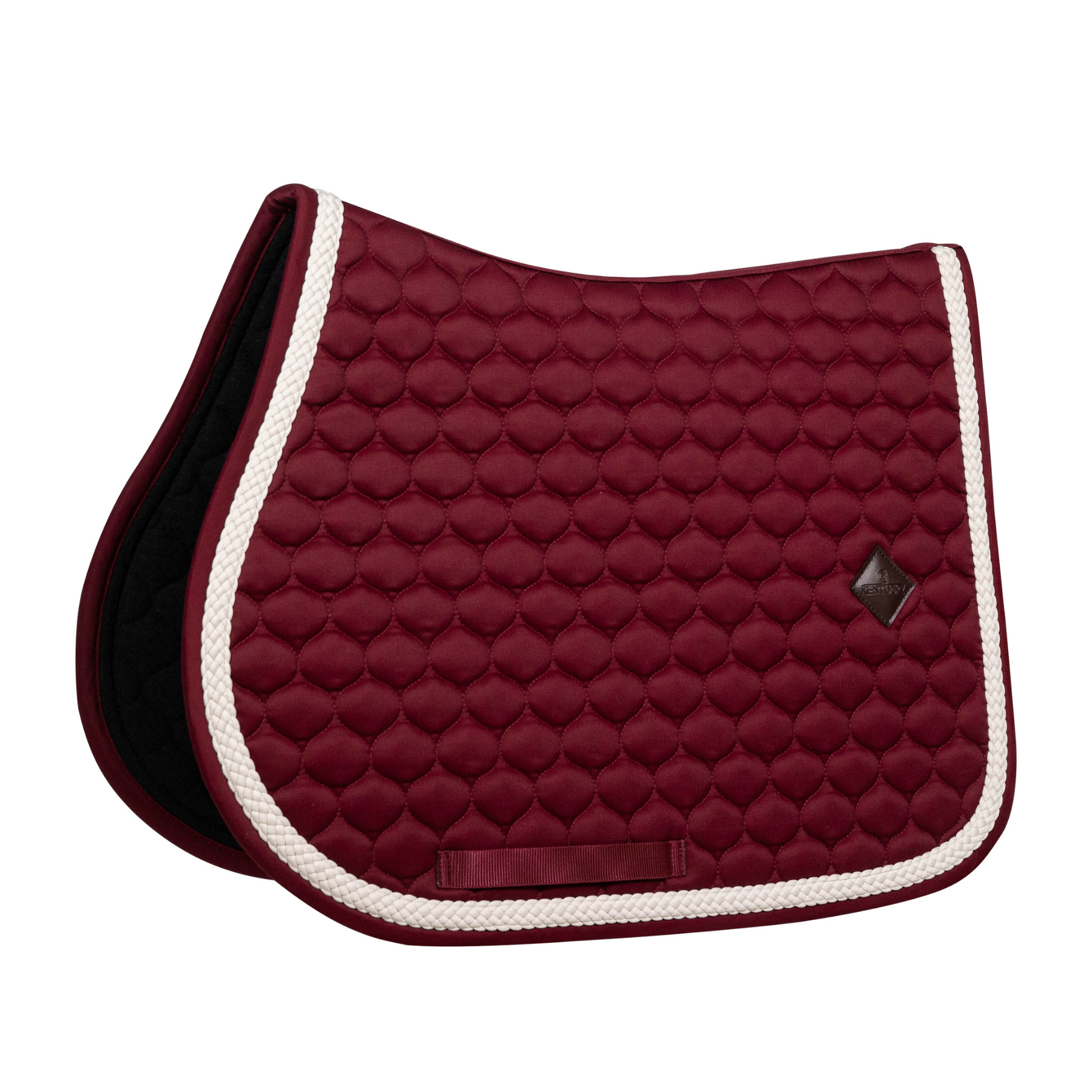 Kentucky Horsewear Show Jumping Saddle Pad with Plaited Cord, Bordeaux