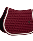 Kentucky Horsewear Show Jumping Saddle Pad with Plaited Cord, Bordeaux