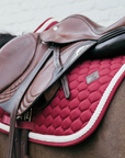 Kentucky Horsewear Show Jumping Saddle Pad with Plaited Cord, Bordeaux