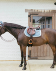 Kentucky Horsewear Show Jumping Saddle Pad with Plaited Cord, Light Blue