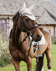 Kentucky Horsewear Soundless Fly Veil Wellington with Plaited Cord, Beige