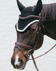Kentucky Horsewear Soundless Fly Veil Wellington with Plaited Cord, Black