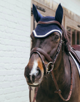 Kentucky Horsewear Soundless Fly Veil Wellington with Plaited Cord, Navy