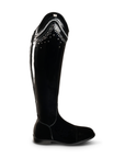 Kingsley Riding Boot Dressage Capri, Polished Black w/Crystals 38 MC M