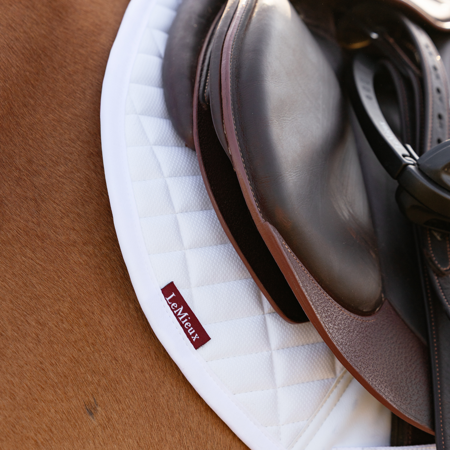 LeMieux Self Cool Close Contact Half Pad, White