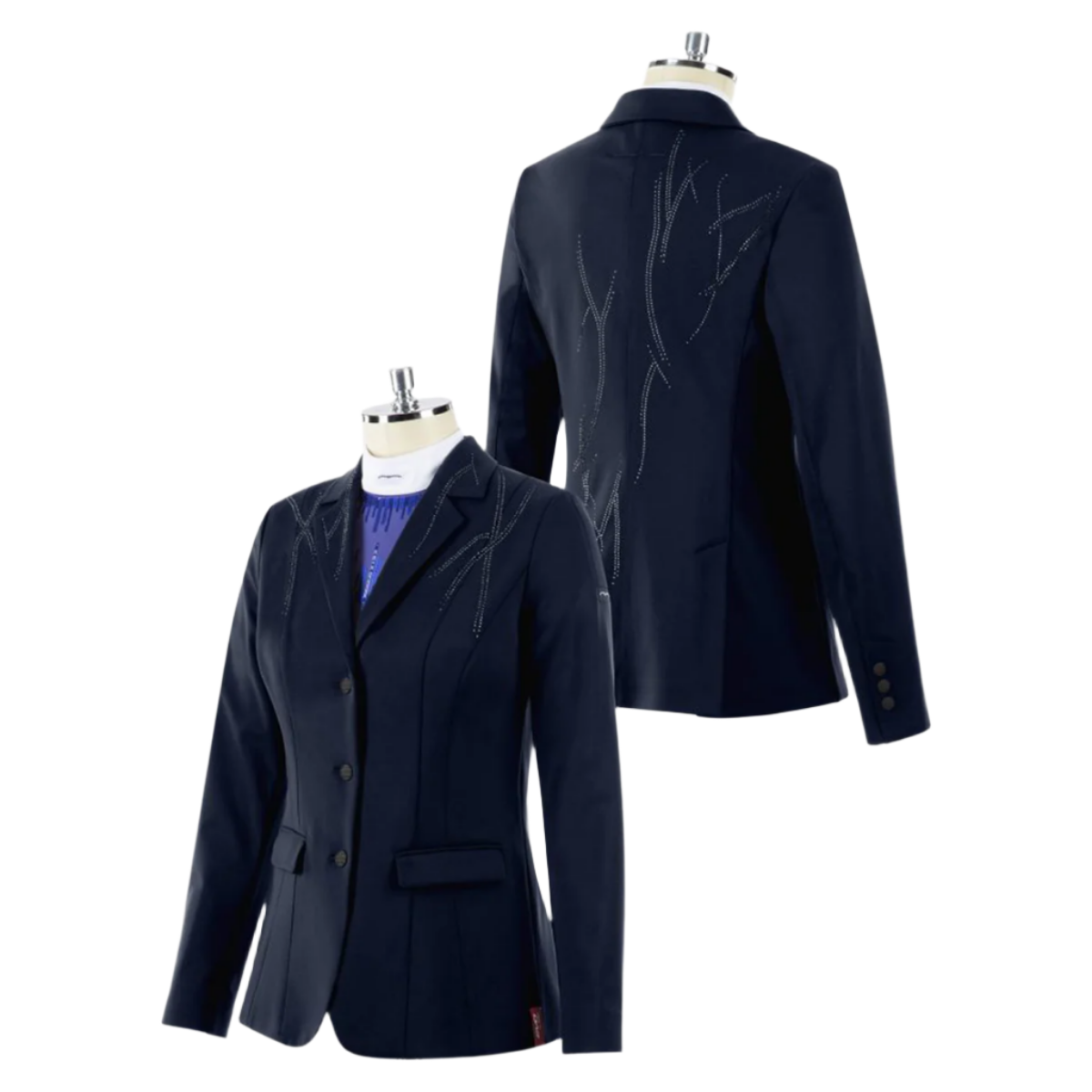 Animo Italia Loretta Woman's Riding Jacket, Navy Blue