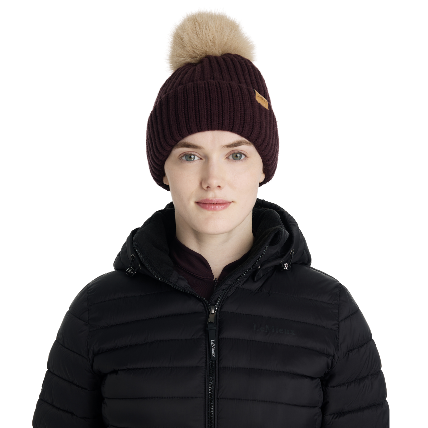 LeMieux Clara Rib Beanie, Damson