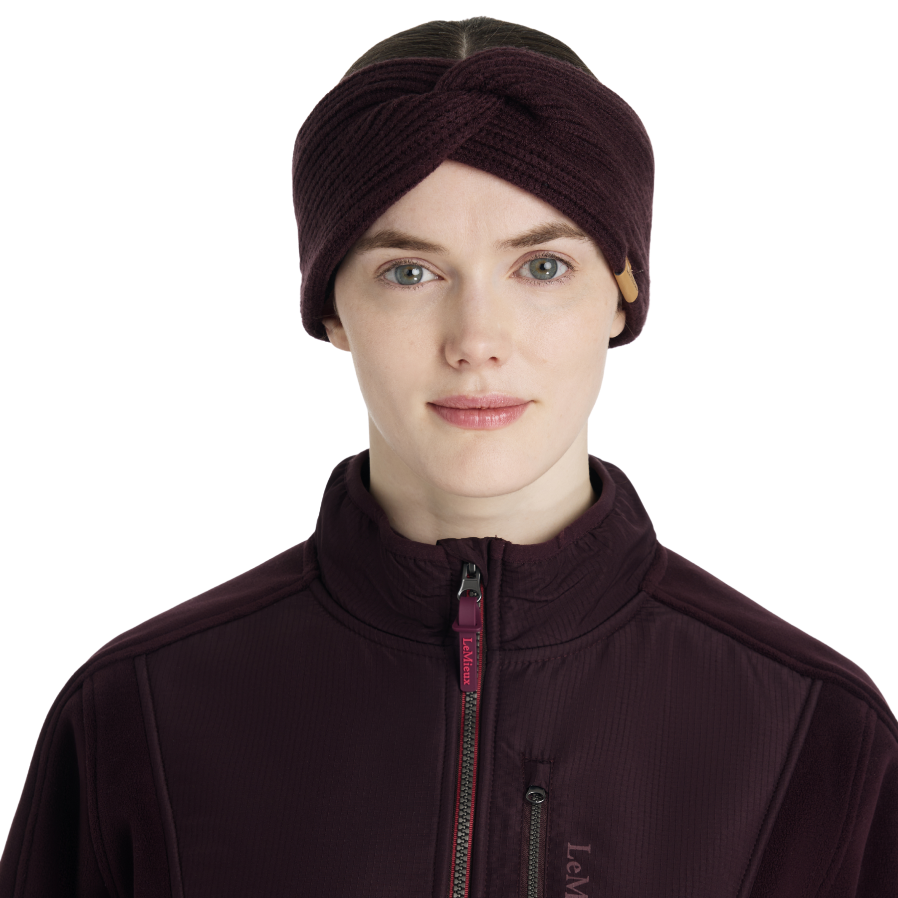 LeMieux Clara Rib Knot Headband, Damson