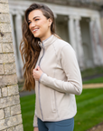 LeMieux Faye Ladies Long Sleeve Full Zip Sweatshirt, Stone