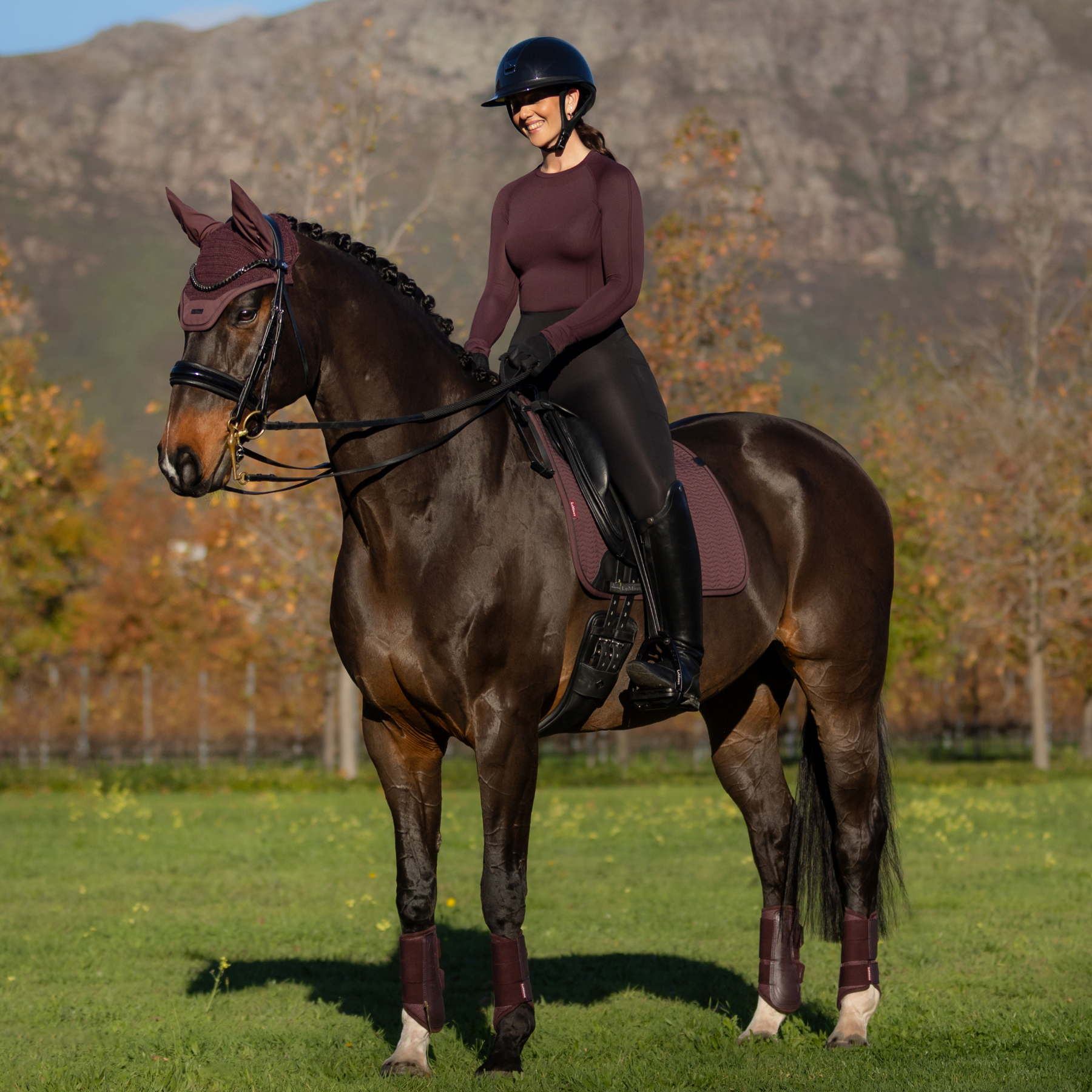 LeMieux Finesse Dressage Saddle Pad, Damson