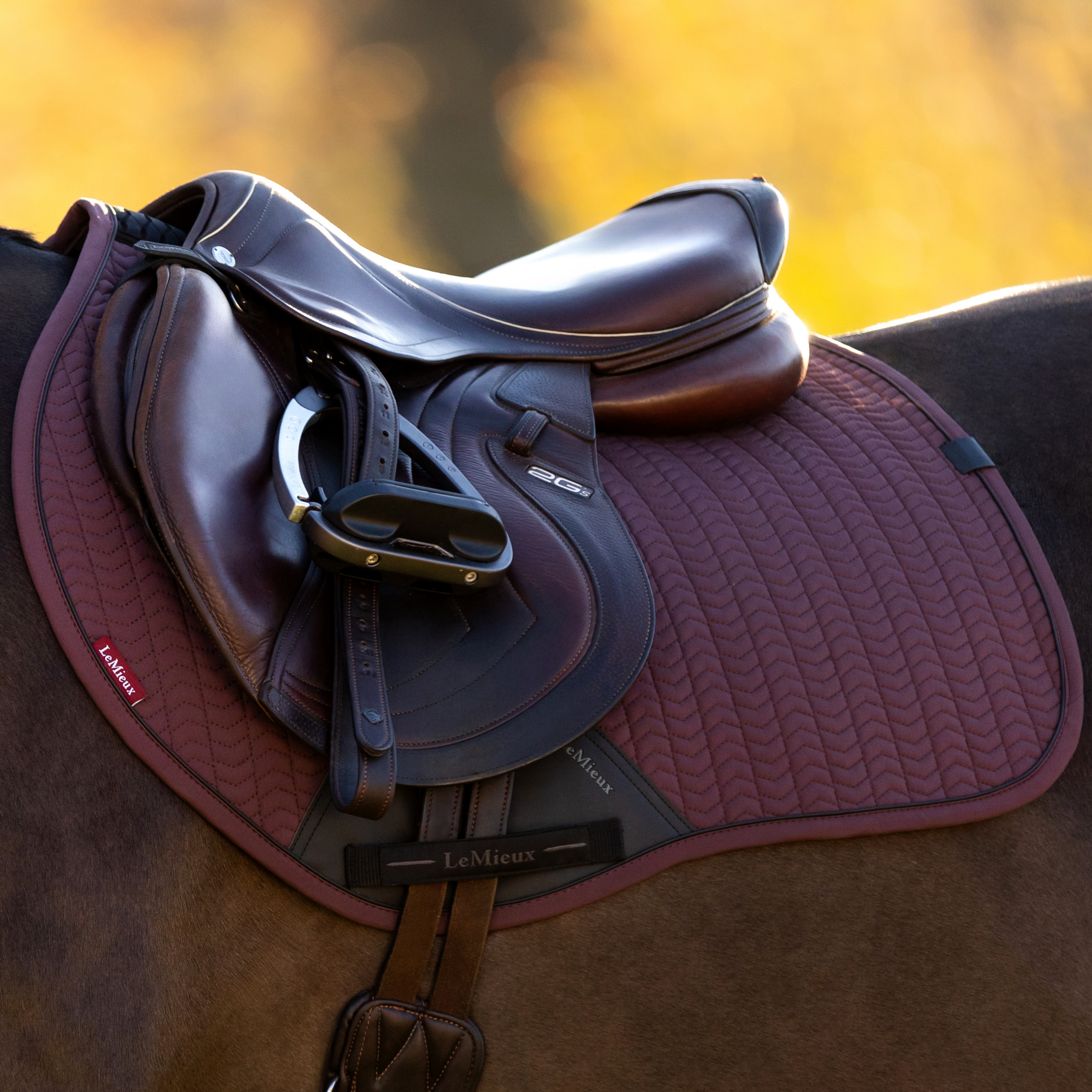 LeMieux Finesse EuroJump Saddle Pad, Damson