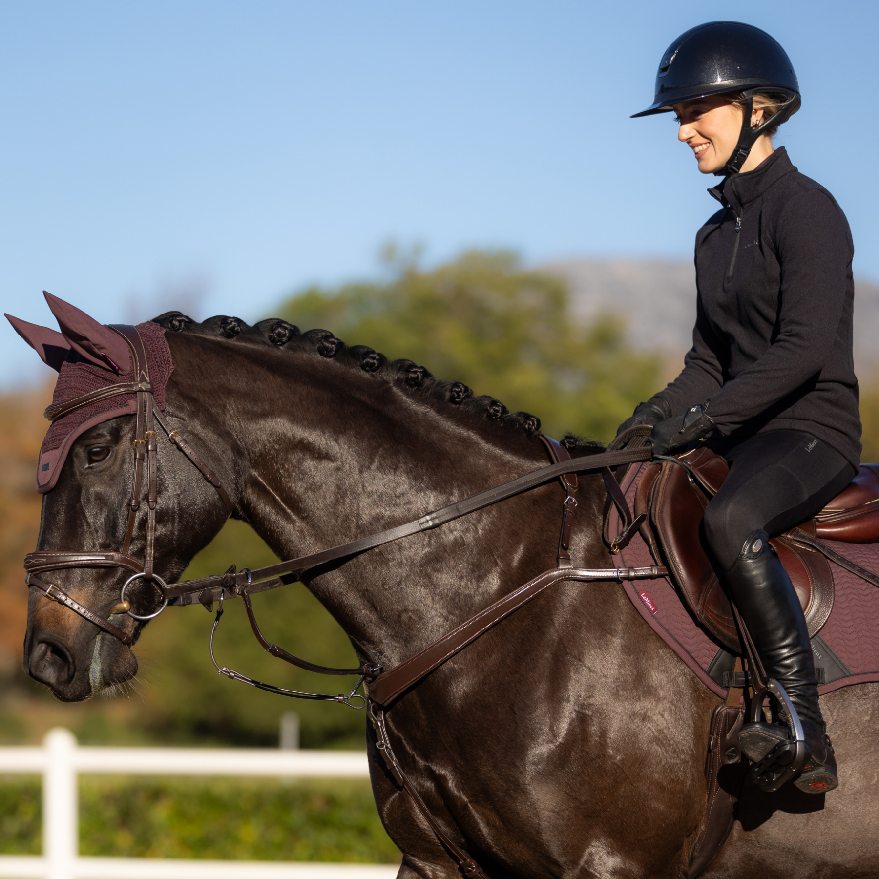 LeMieux Finesse Fly Hood, Damson