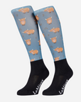 LeMieux Footsie Socks Highland Cow/Aloe