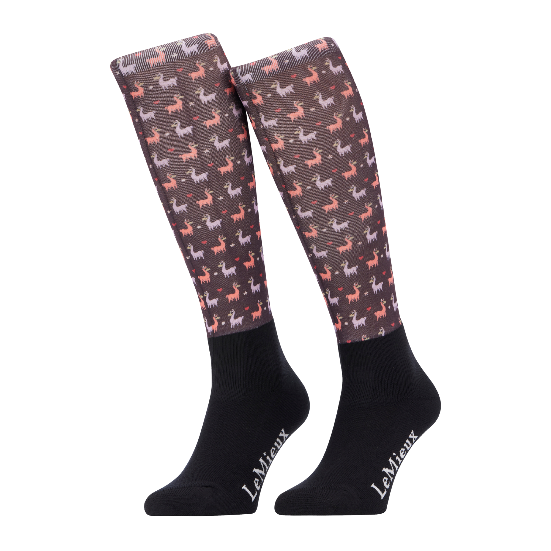 LeMieux Footsie Socks Llamas, Damson