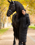 LeMieux Hayley Water Resistant Longline Puffer Coat, Black
