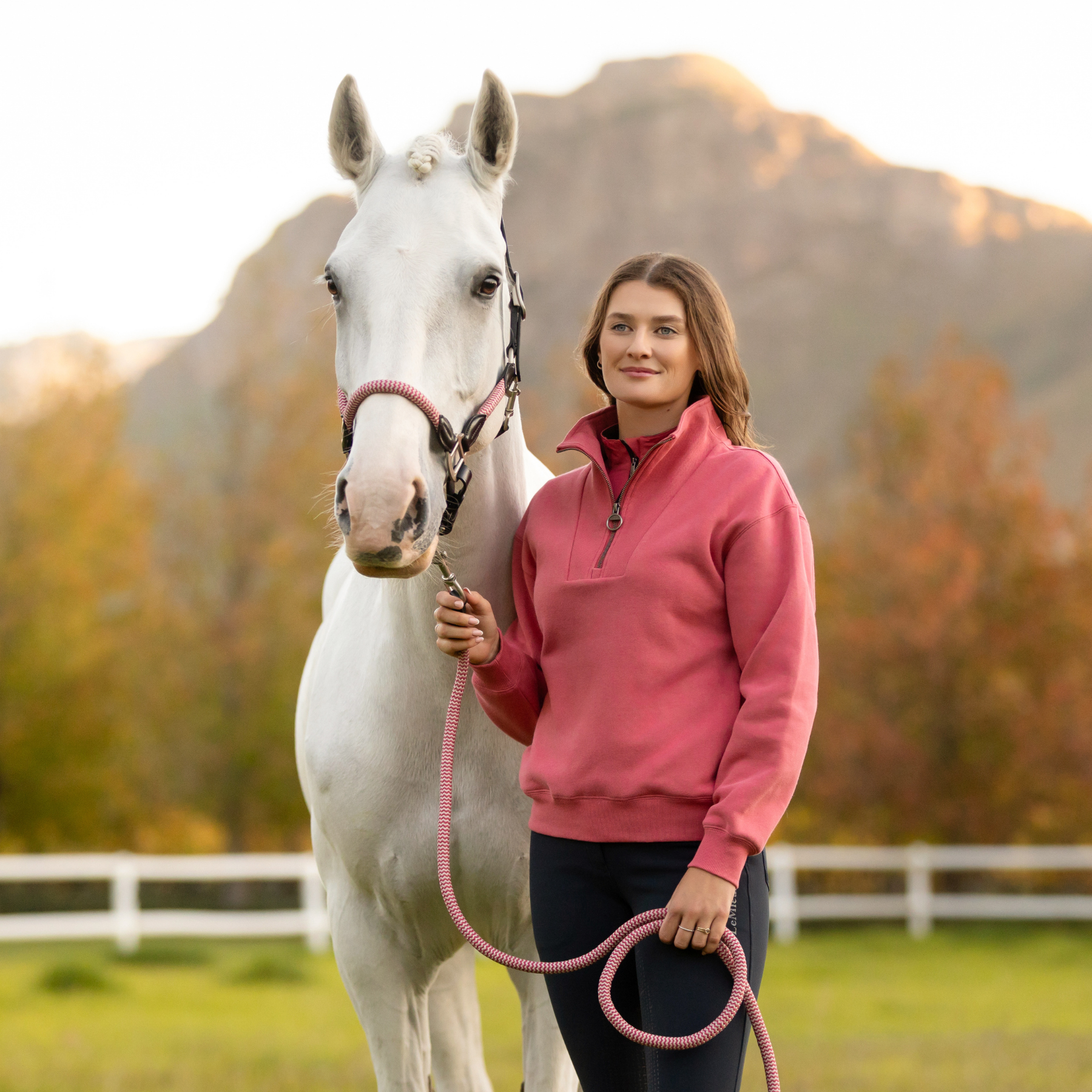 LeMieux Keira Quarter Zip Sweatshirt, Cranberry