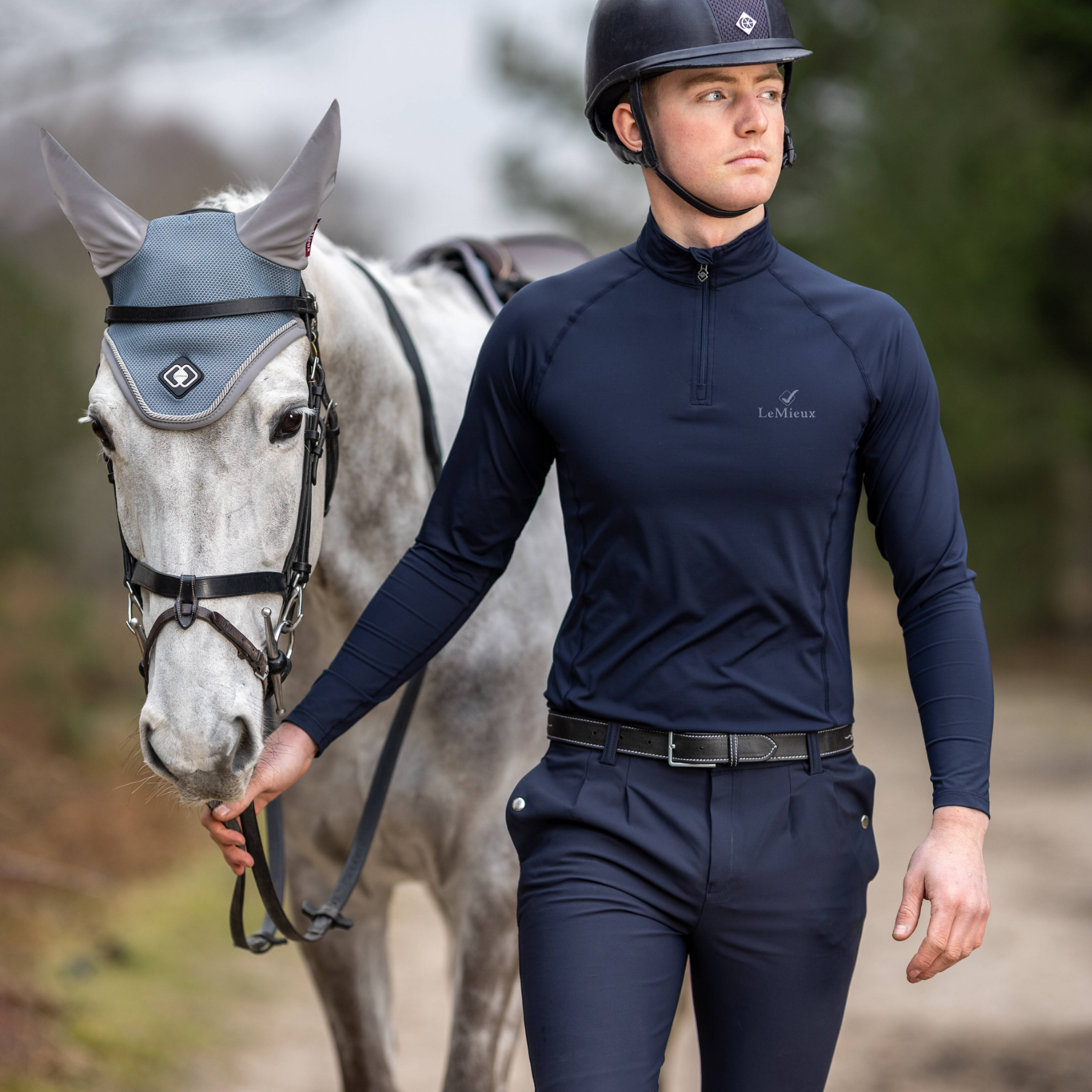LeMieux Men's Knee Grip Breeches, Navy