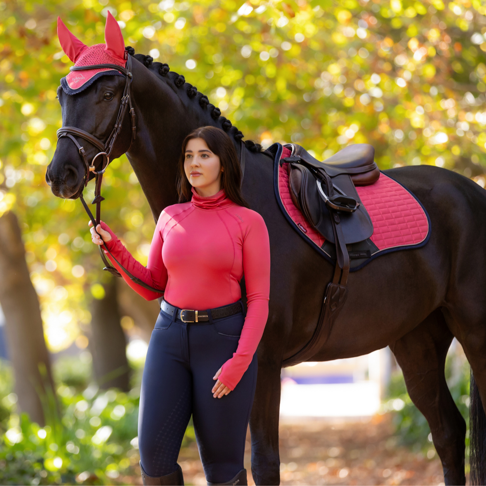 LeMieux Sara Snood Base Layer, Cranberry