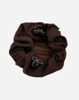 LeMieux Scrunchie with Crystal Hair Net, Brown/Brown