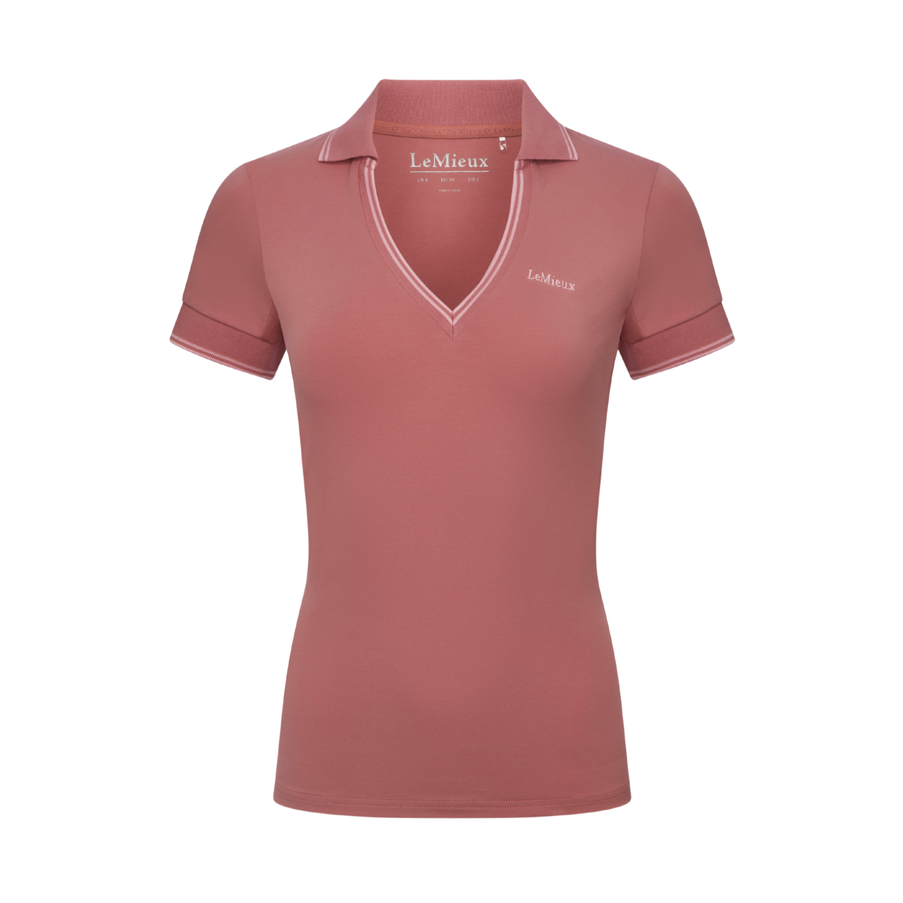 LeMieux Serena Ladies Short Sleeve Sports Polo, Peony