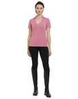 LeMieux Serena Ladies Short Sleeve Sports Polo, Peony