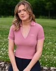 LeMieux Serena Ladies Short Sleeve Sports Polo, Peony