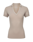 LeMieux Serena Ladies Short Sleeve Sports Polo, Stone