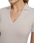 LeMieux Serena Ladies Short Sleeve Sports Polo, Stone