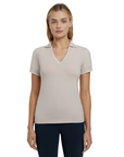 LeMieux Serena Ladies Short Sleeve Sports Polo, Stone