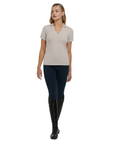 LeMieux Serena Ladies Short Sleeve Sports Polo, Stone
