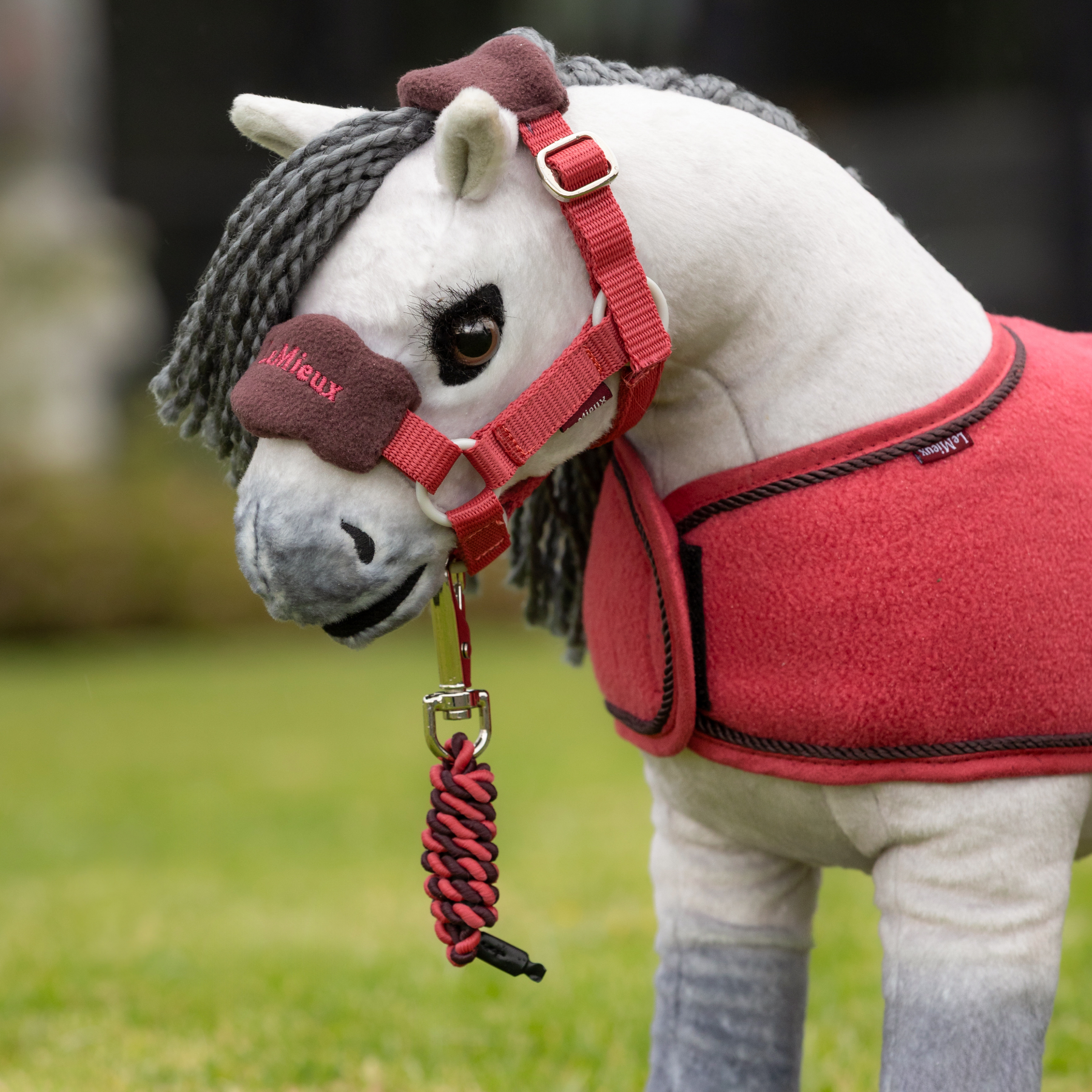 LeMieux Toy Pony Vogue Head Collar & Lead Rope, Cranberry