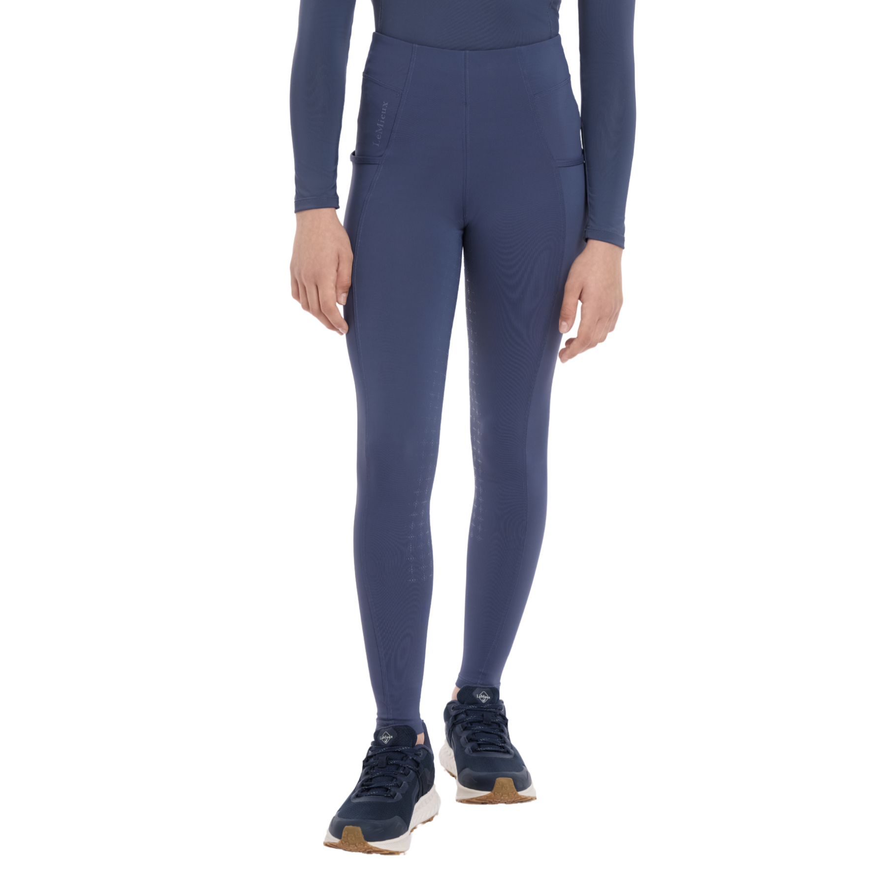 LeMieux Young Rider Orla Pull On Leggings, Dusk Blue