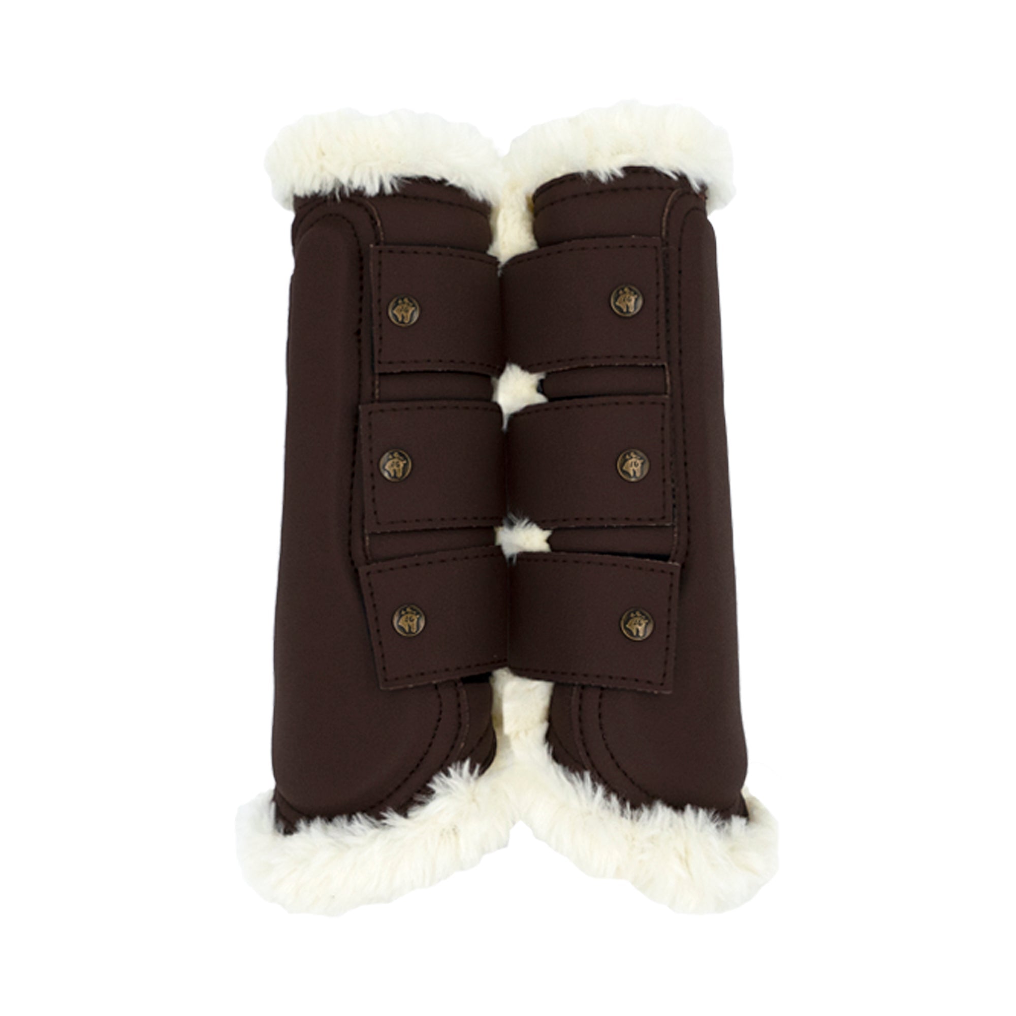 Sixteen Cypress Leatherette Brushing Boots, Hickory