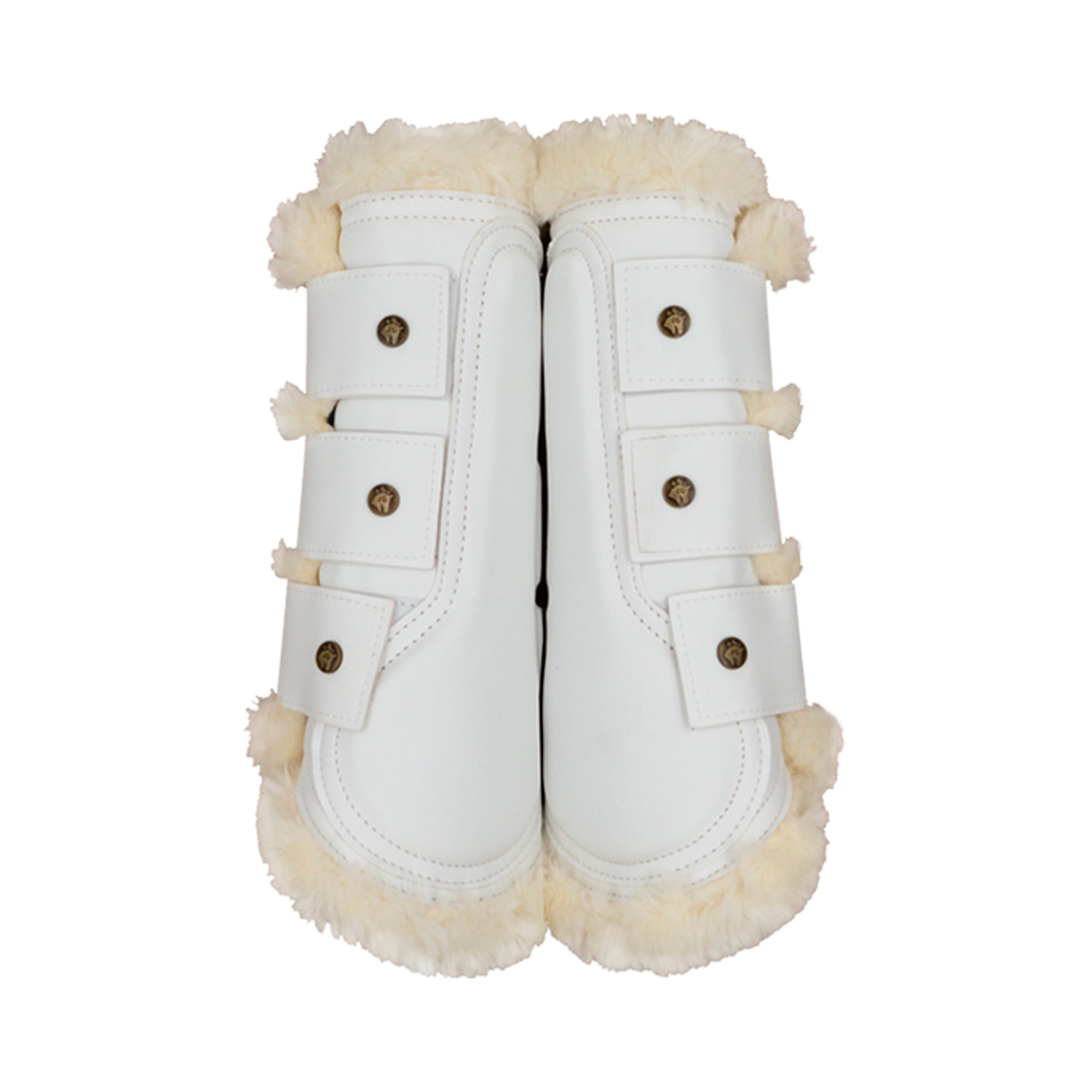 Sixteen Cypress Leatherette Brushing Boots, White