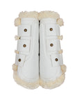 Sixteen Cypress Leatherette Brushing Boots, White