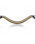 Lumiere Equestrian Delta Browband, Black/Gold