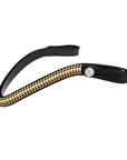 Lumiere Equestrian Delta Browband, Black/Gold