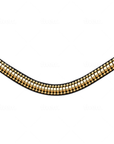 Lumiere Equestrian Delta Browband, Black/Gold