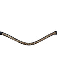 Lumiere Margaux Crystal Browband, Brown Leather