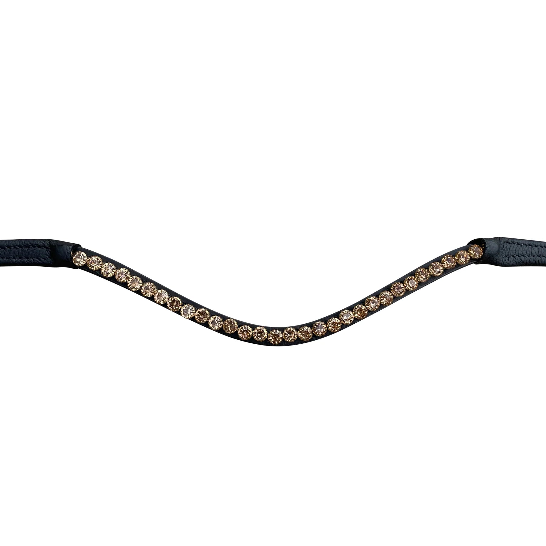 Lumiere Margaux Crystal Browband, Black Leather