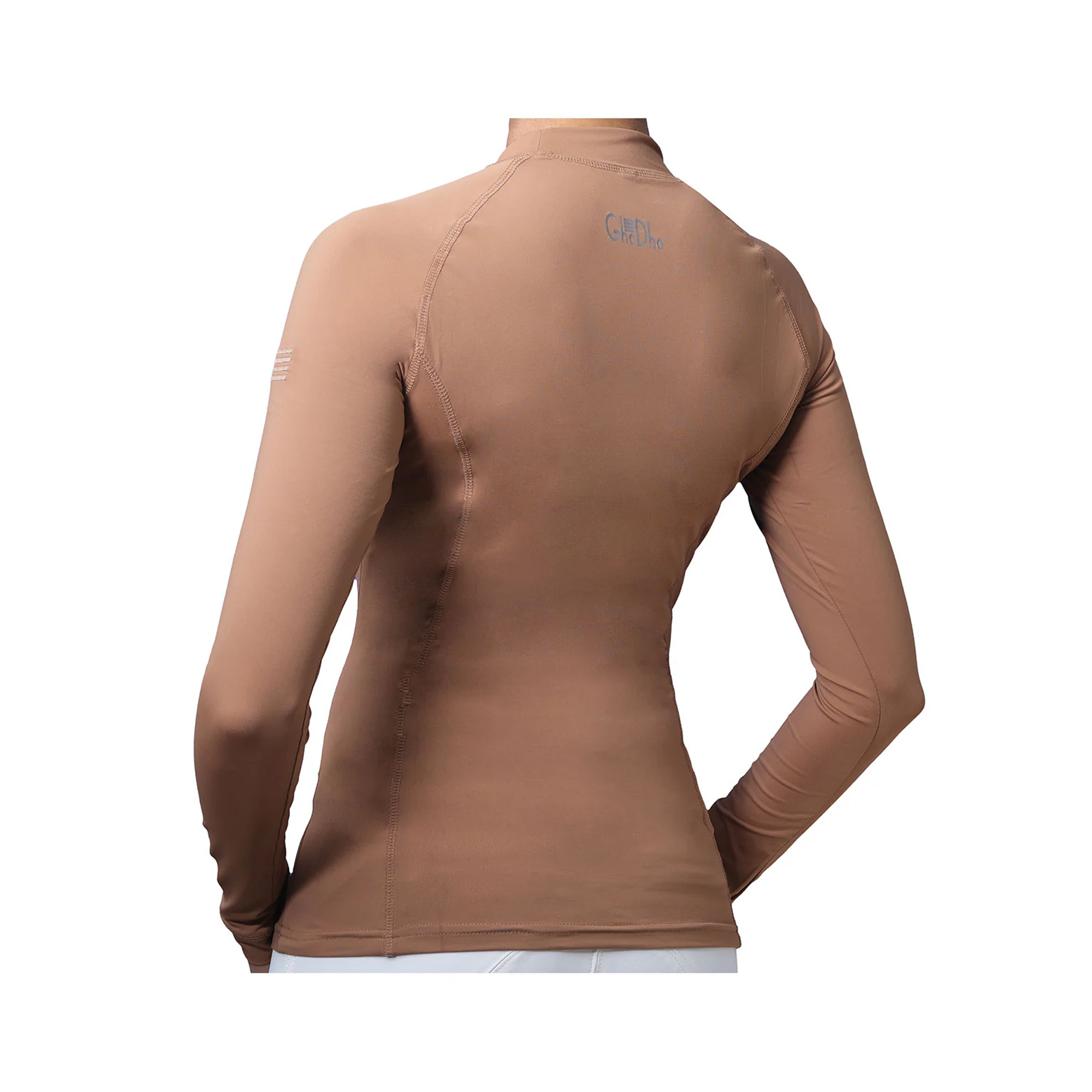 Ghodho Lyra UPF Ladies Long Sleeve Base Layer, Sepia