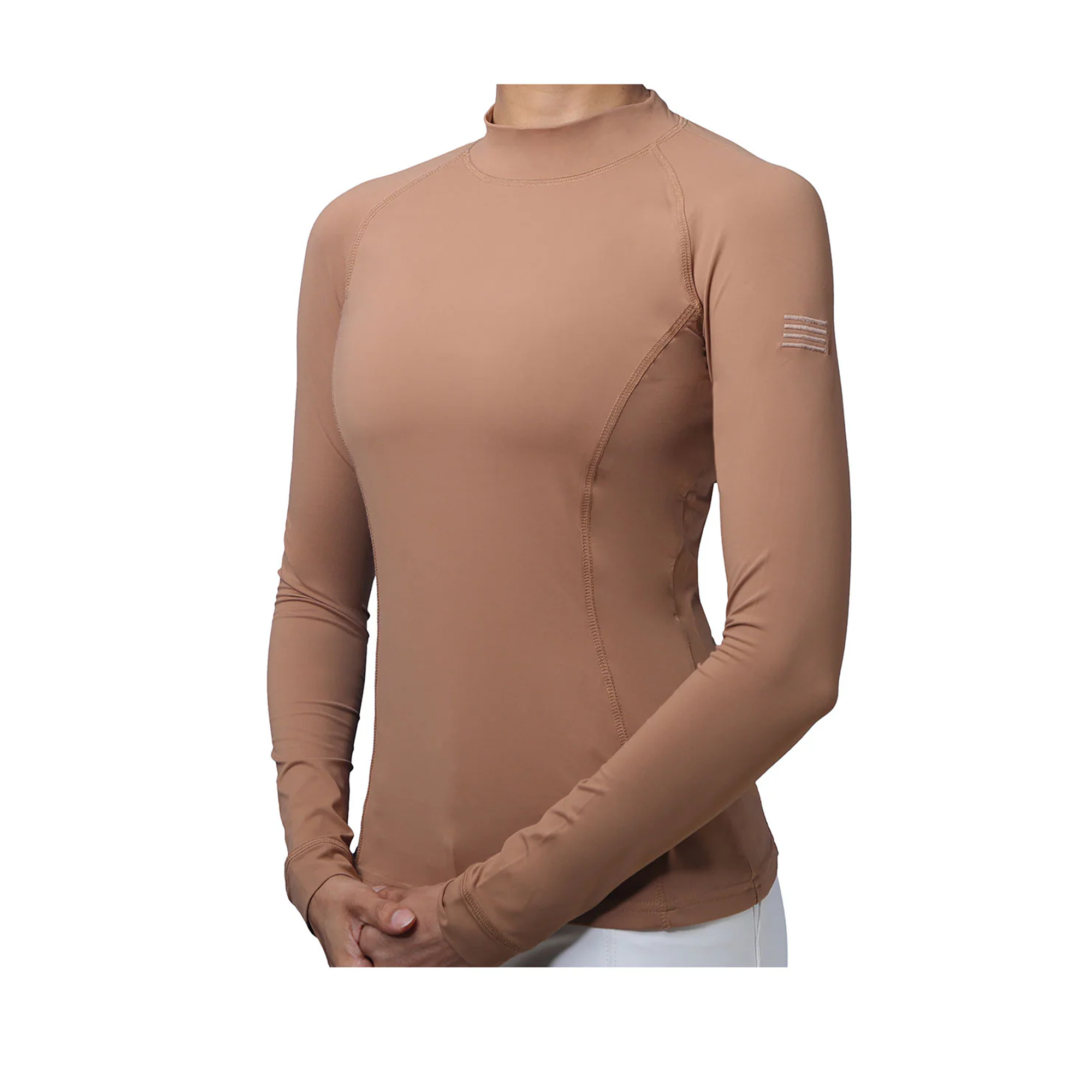 Ghodho Lyra UPF Ladies Long Sleeve Base Layer, Sepia